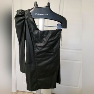 Zara faux leather mini dress